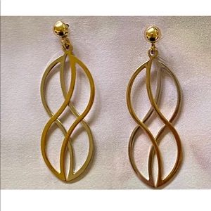 14Karat White and Yellow Gold Earrings